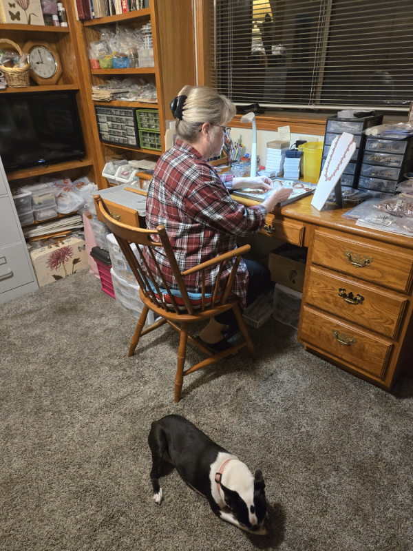 Cindy in her home studio.